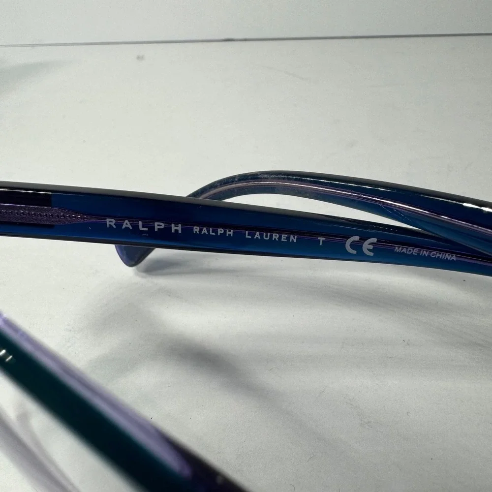 Ralph‎ Lauren RA7094 Teal Purple Cat Eye Eyeglasses Frames 54-17-145 with Case